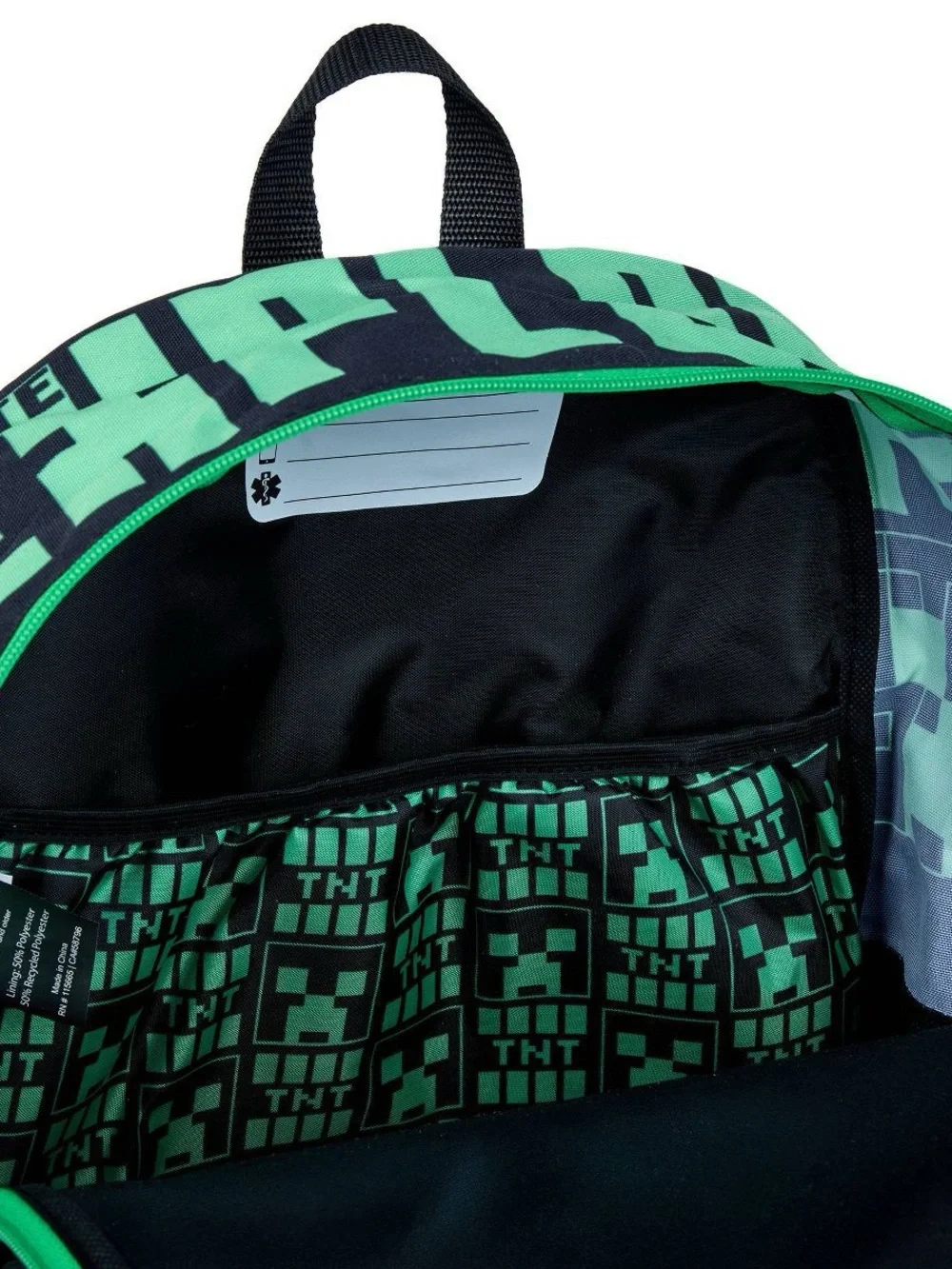 Minecraft Creeper Backpack - Green & Black T